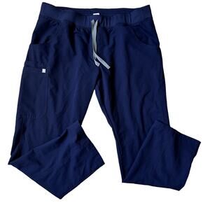 Figs Kade Cargo Scrub Pants Pockets  Drawstring Navy Blue Women's Size XL